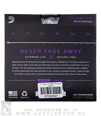 струны d'addario бронзовые для акустической гитары xtabr1152
