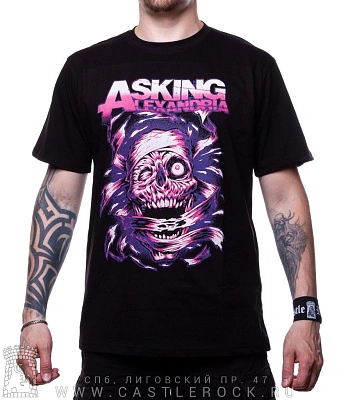 футболка asking alexandria (череп мумии)
