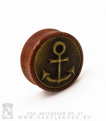 Плаг Дерево с Вставкой Якорь 28 мм