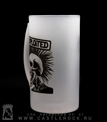 кружка пивная стеклянная exploited (лого)