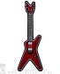 нашивка электрогитара dean ml (вышивка)