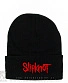 шапка с отворотом и вышивкой slipknot (надпись)
