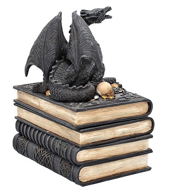 шкатулка дракон на книгах