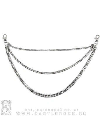 тройная цепь с карабином №13 (плетение панцирное)
