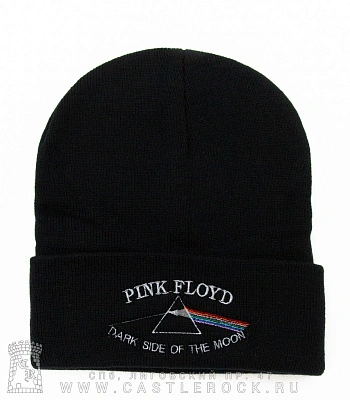 шапка с отворотом и вышивкой pink floyd "dark side of the moon"