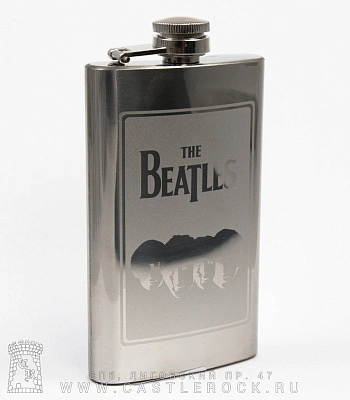 фляга стальная с гравировкой beatles 10 oz
