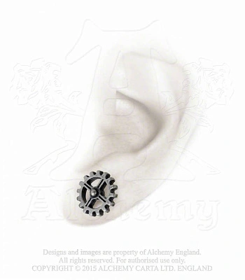 серьги alchemy gothic (алхимия готик) e353 industrilobe