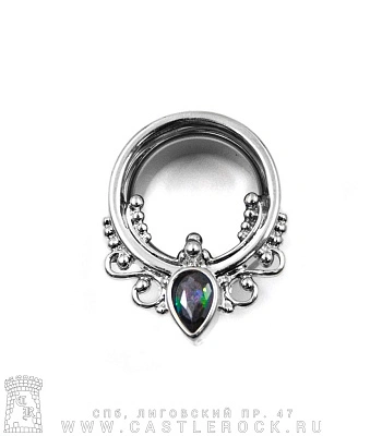 Тоннель Сталь Тонкостенный Кружево (страз) 14 мм