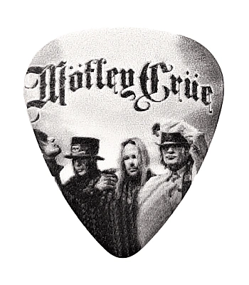 медиатор motley crue (группа, лого, ч/б)