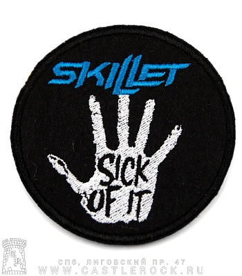 нашивка skillet "sick of it" (вышивка)