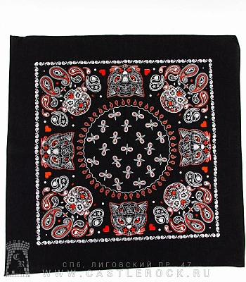 бандана коты и черепа "ride forever love forever" (огурцы)