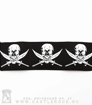 напульсник на резинке череп и сабли