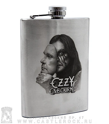 фляга стальная с гравировкой ozzy osbourne 8 oz