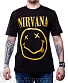 футболка nirvana (смайл, надпись сверху)