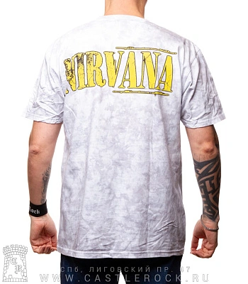 футболка nirvana (смайл, варенка, серая)