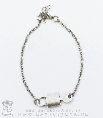 браслет на цепочке замок с ключом