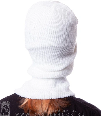 шапка балаклава вязаная (белая)