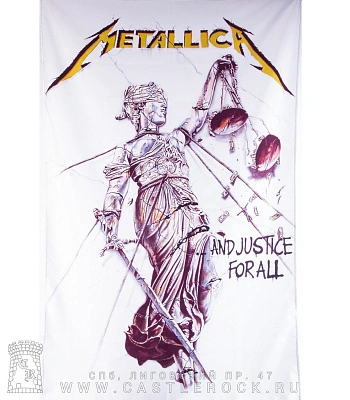 постер тканевый metallica "and justice for all"