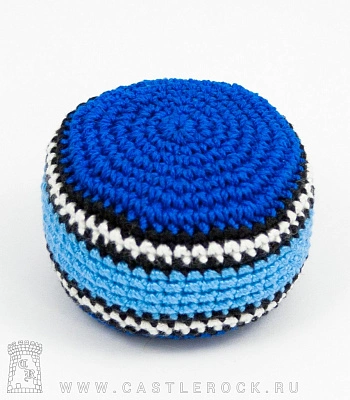 сокс полосатый синий с голубым (ч/б полосы, пластиковые гранулы)