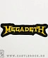 нашивка megadeth (лого желтое, вышивка)