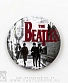 значок beatles (группа, лого красное)