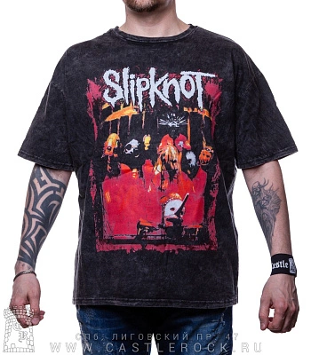 футболка гранж slipknot (варенка, оверсайз, серая)