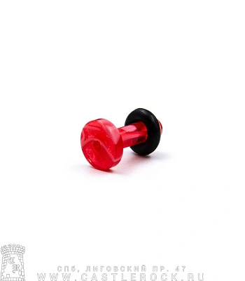 Тоннель Акрил Красный (с резинкой) 3 мм