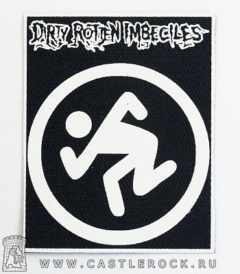 нашивка dirty rotten imbeciles (d.r.i., лого белое)