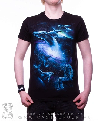 футболка космические киты (светится)