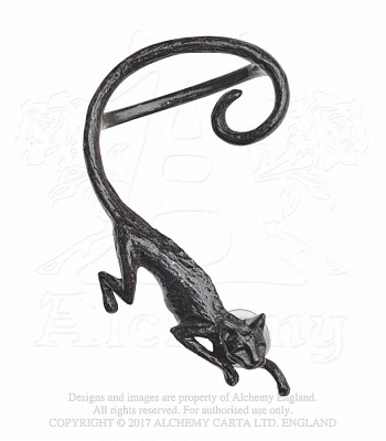 серьга кафф alchemy gothic (алхимия готик) e404 cat sith