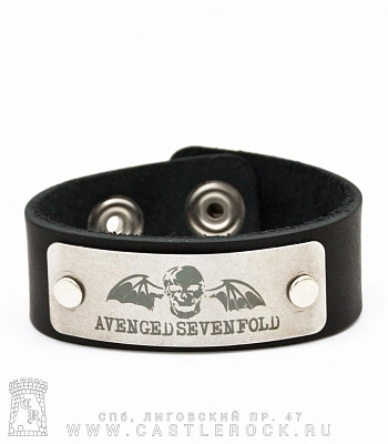 браслет кожаный avenged sevenfold (широкий)