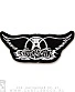 нашивка aerosmith (лого белое, вышивка)