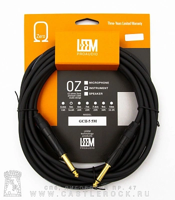 кабель инструментальный для гитары gcii-5 5м