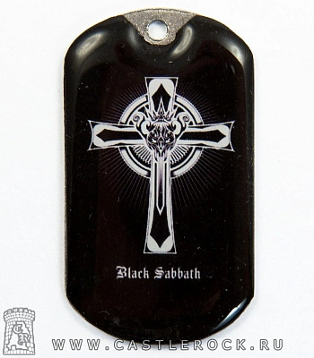жетон цветной black sabbath (крест)