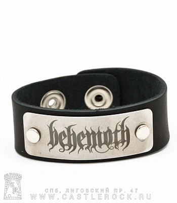браслет кожаный behemoth (широкий)