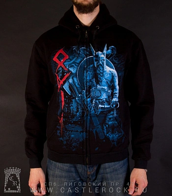 балахон на молнии бог один "odin"