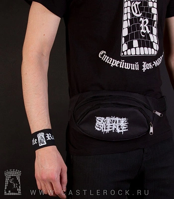 сумка на пояс с вышивкой suicide silence