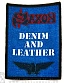 нашивка saxon "denim and leather"