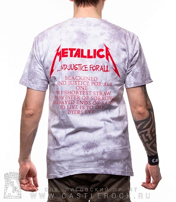 футболка metallica "and justice for all" (варенка, серая)