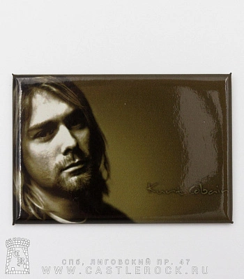 магнит прямоугольный nirvana kurt cobain