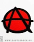 нашивка термо anarchy анархия (лого, красная, вышивка)