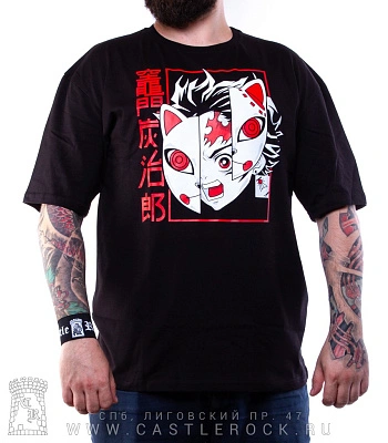 футболка тандзиро камадо (аниме, оверсайз, светится)