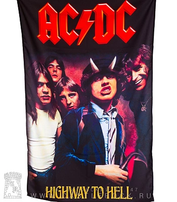 постер тканевый ac/dc "highway to hell"