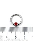 Кольцо BCR Сталь с Шариком со Стразом (красным) 1,6 х 11 х 5
