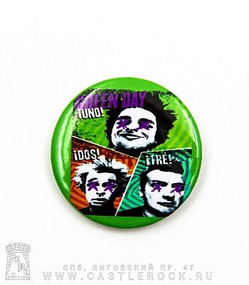 значок green day "uno! dos! tre!"