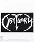 нашивка obituary (лого белое)