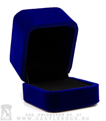 футляр бархатный для колец (синий)