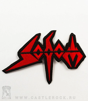 нашивка термо sodom (лого красное, вышивка)