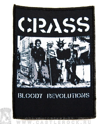 нашивка crass "bloody revolutions"