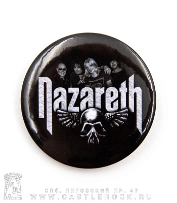 значок nazareth (ч/б)